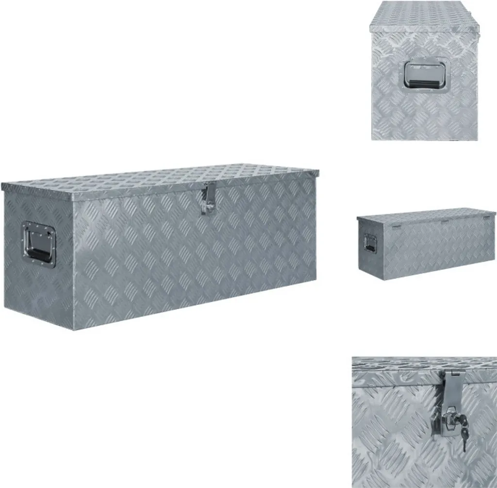 Malle de rangement en alu argenté 110cm vidaXL coffre de transport universel