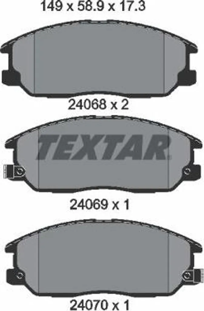 Plaquettes de frein TEXTAR 2406801 pour Sorento - Qualité OE 5810135100