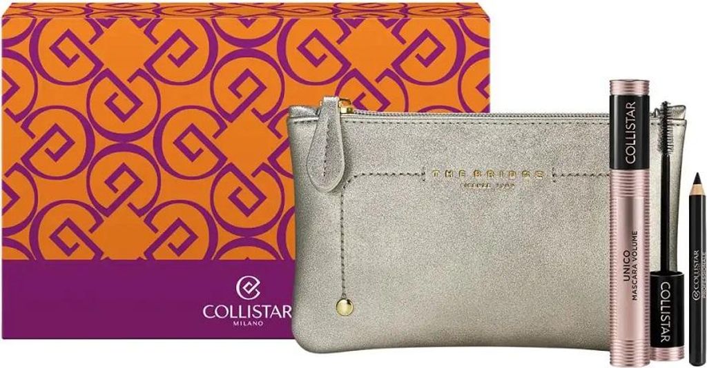 COLLISTAR UNICO Set: Mascara, 13 ml + Mini-Eyeliner, 0,8 gr + Kosmetiktasche