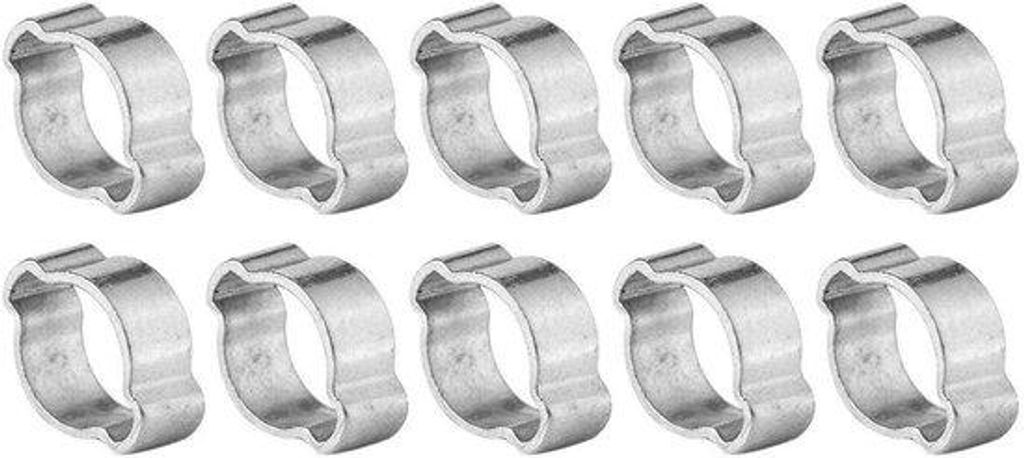 Verstelbare Edelstahl-Überbrückungsklemmen für Doppel-Draad (9-11 mm), ideal für Installation und Sanitär-Anwendungen.