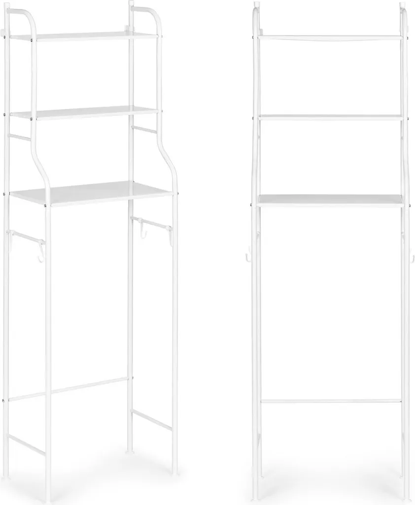 Rangement de salle de bain à poser avec 3 étagères alu - Organisation facile