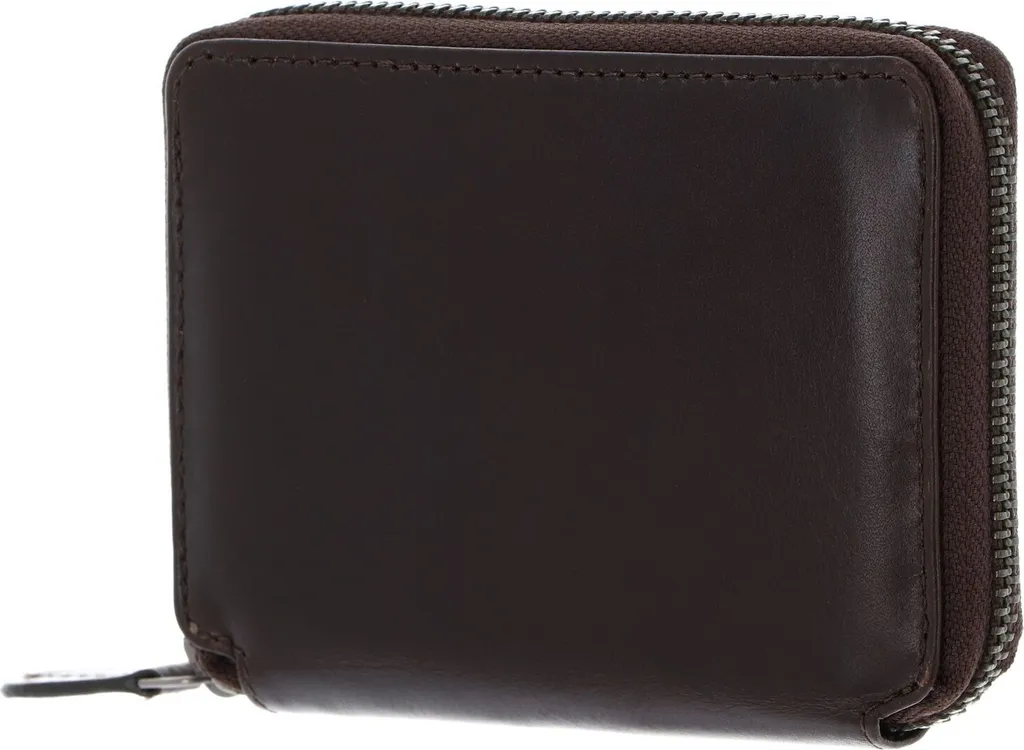 Portafoglio Marrone Leonhard Heyden Roma Zip Pelle Bovina
