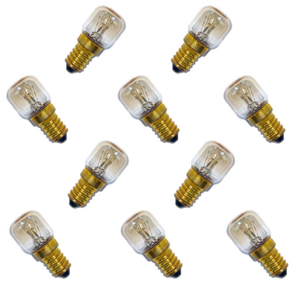 10 x Backofenlampe 300° 15W E14 klar Glühbirne Glühlampe 15 Produktbild 