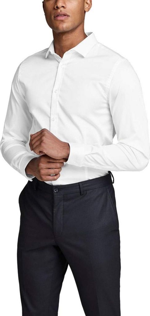 JACK & JONES Langarmshirt Weiß Herren