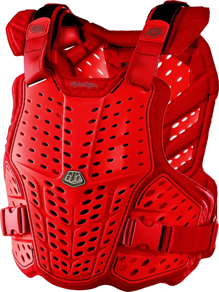 Protège-buste enfant Troy Lee Designs Rockfight rouge léger et ajusté