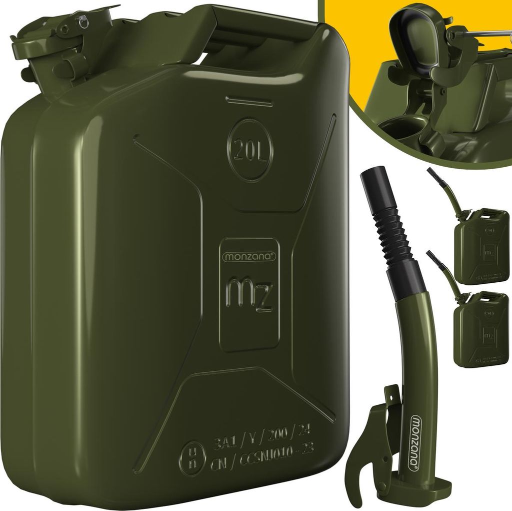 MONZANA® Metallkanister 3er-Set inkl. Ausgießer Produktbild 