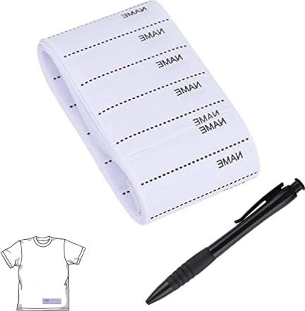 200 Stück gewebte Etiketten, beschreibbare Bügeletiketten für Kleidung, waschbare, personalisierte Namensschilder für Kindertagesstätten und S...