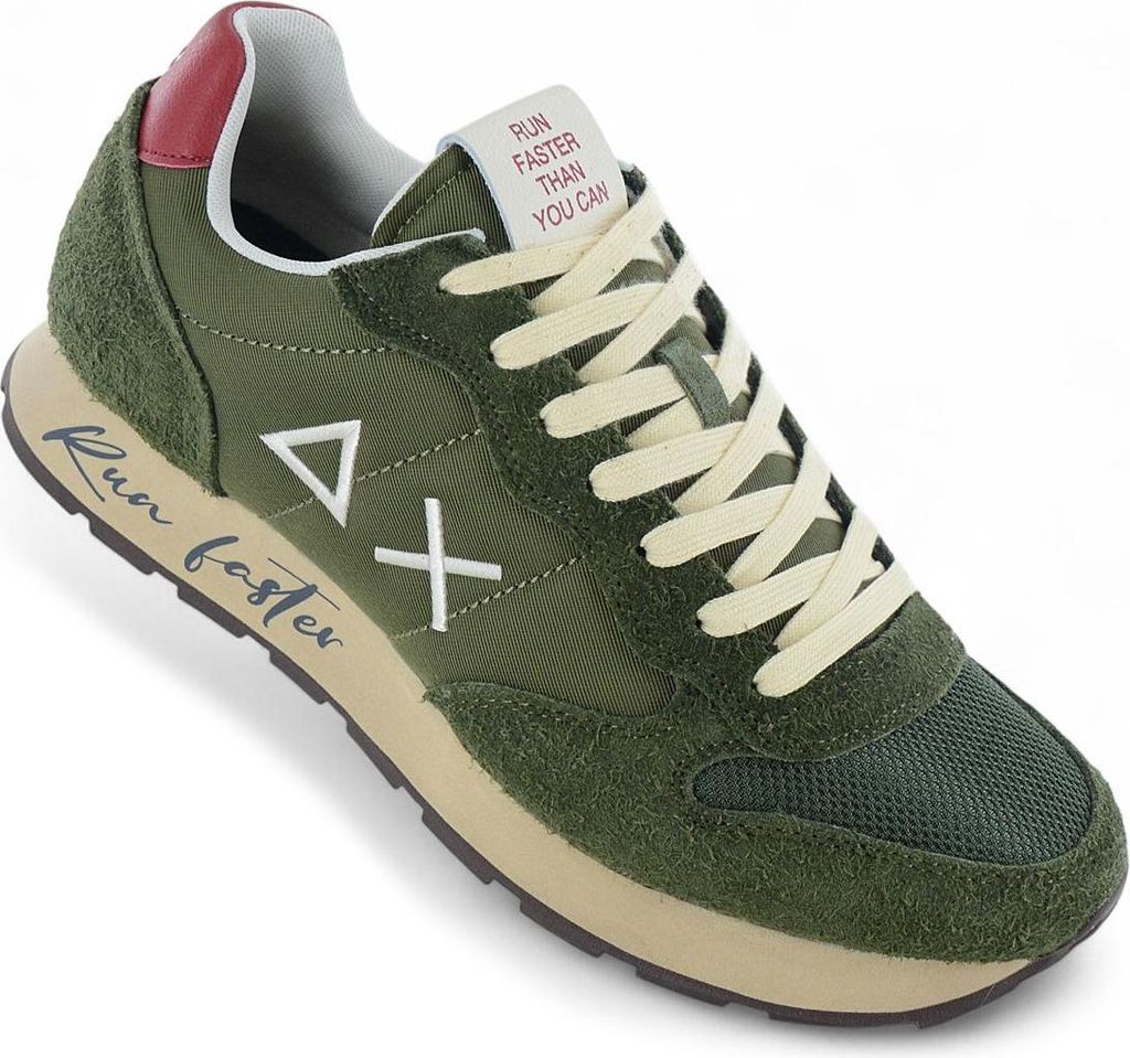 SUN68 Tom Vintage - Herren Sneakers Schuhe Grün Z45105-74 , EU 42