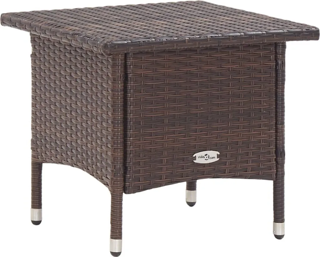 Tavolino marrone 50x50x47 cm in poly rattan