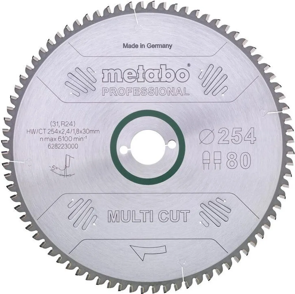Lame Scie Circulaire Metabo 210mm Z54 Multi Cut pour Alu et Plastique