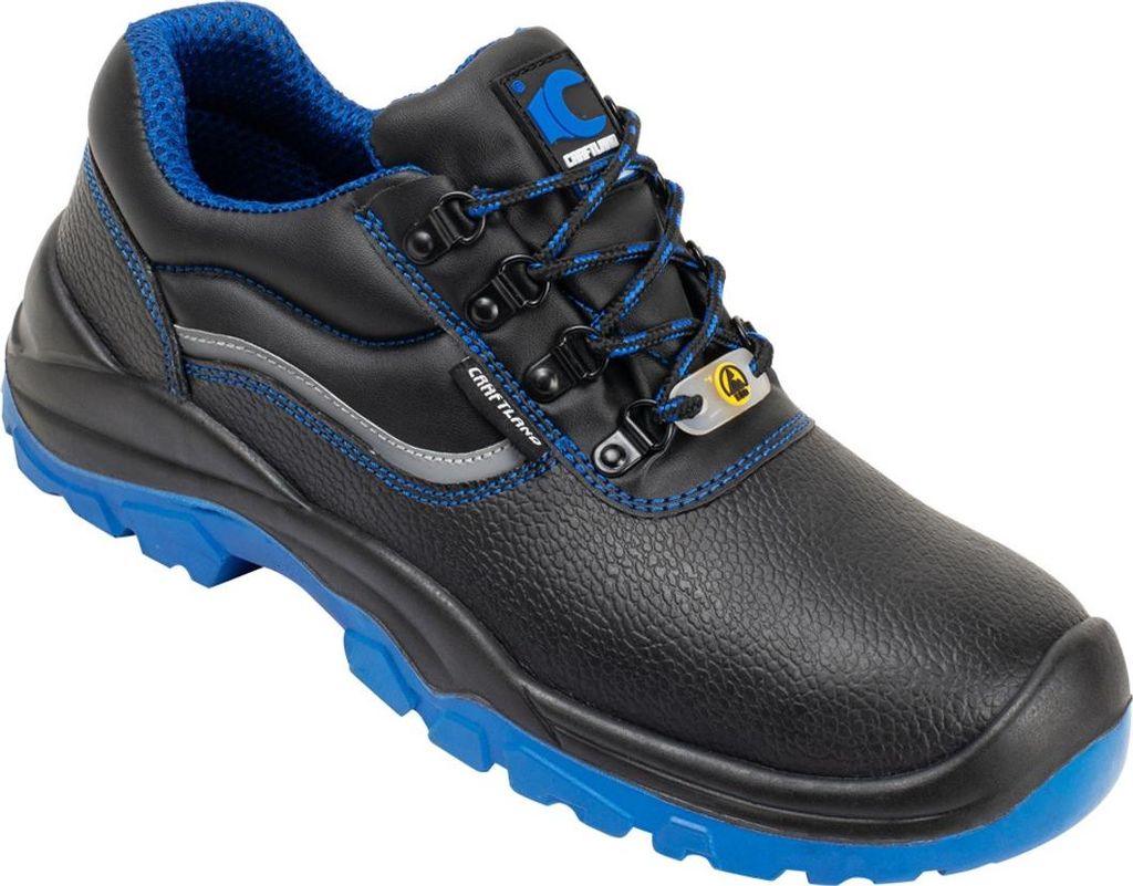 Feldtmann Craftland Sicherheitshalbschuh NAUEN 33381 S3 FO SR ESD Gr. 44 schwarz/blau