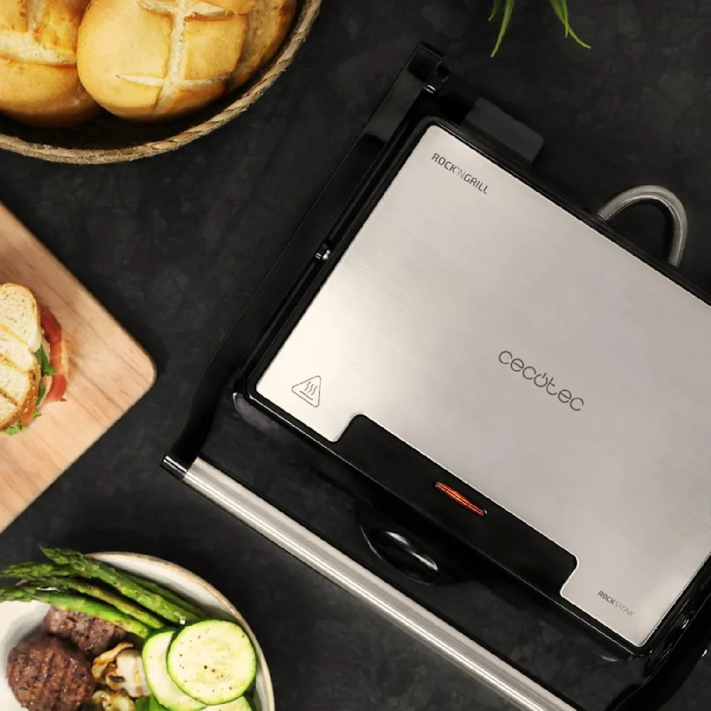 Grill Électrique sans Adhérence RockStone 1500W : Cuisson sans Gras - 2