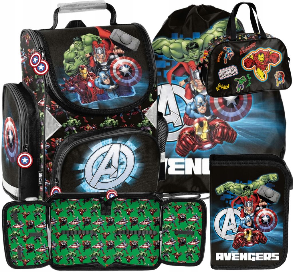 4ks AVENGERS školská taška sada brašňa školský batoh púzdro Obrázok produktu 