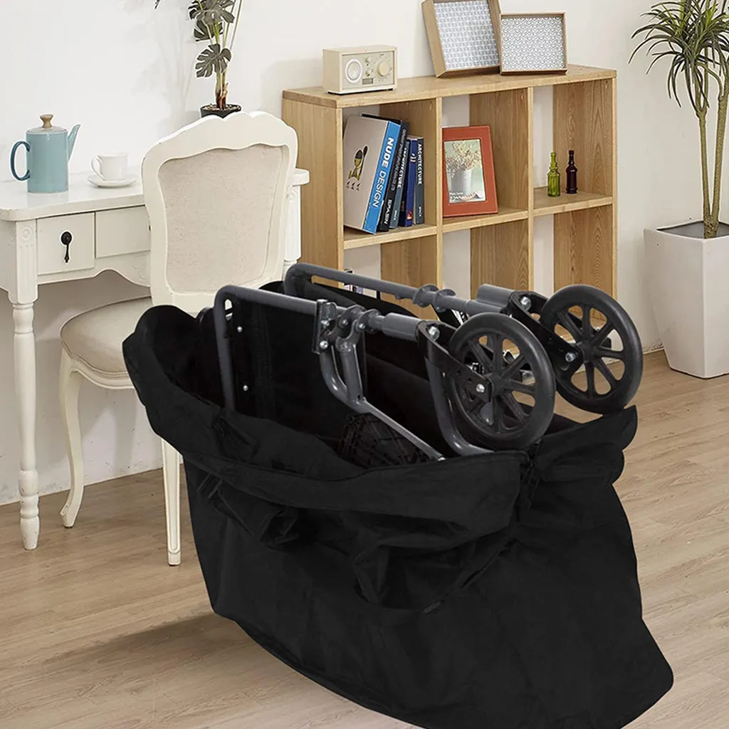 Sac de rangement pour déambulateur avec revêtement imperméable noir - 11
