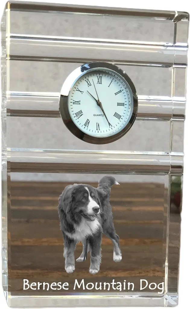 Orologio Commemorativo Pastore Bernese - Foto in Cristallo Art-Dog