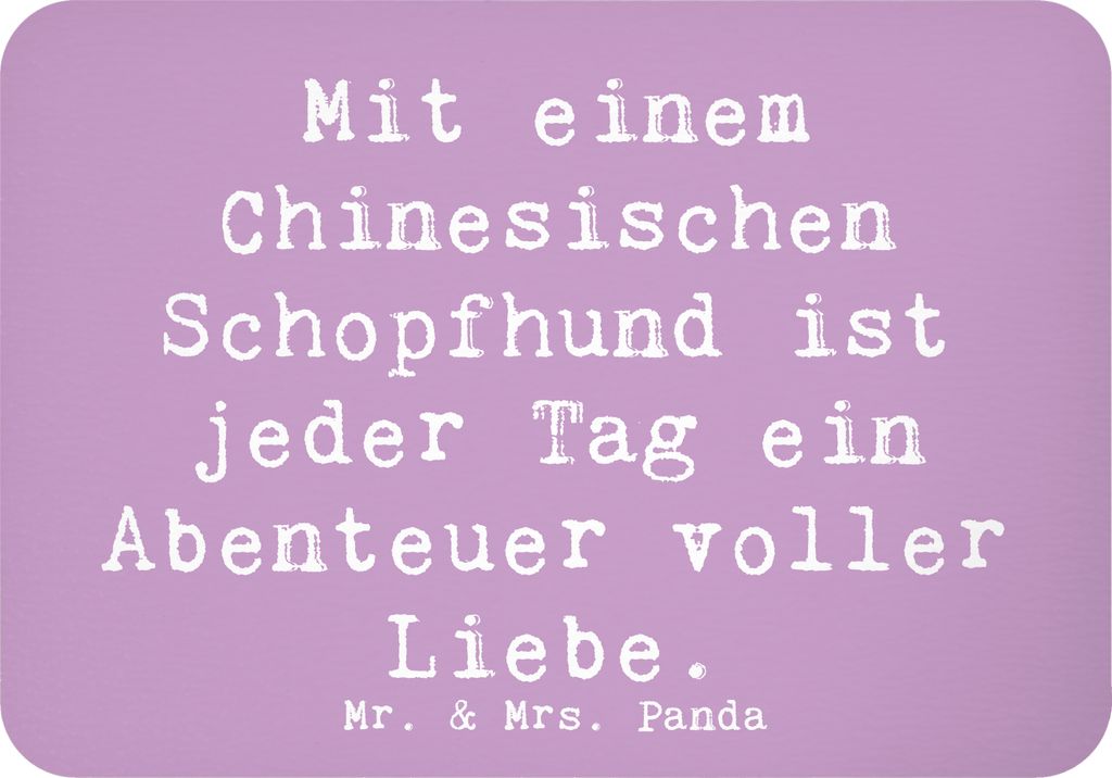 Mr. & Mrs. Panda magnet Spruch Chinesischer Schopfhund Abenteuer - Lavendeltraum - Geschenk, Hunderasse, Hundeliebhaber, sanftes Wesen, haftmagnet,...