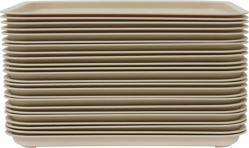 Vassoi Mensa Professionali 36x27 cm PP Bianco - Fornitura Stock 24pz - 8