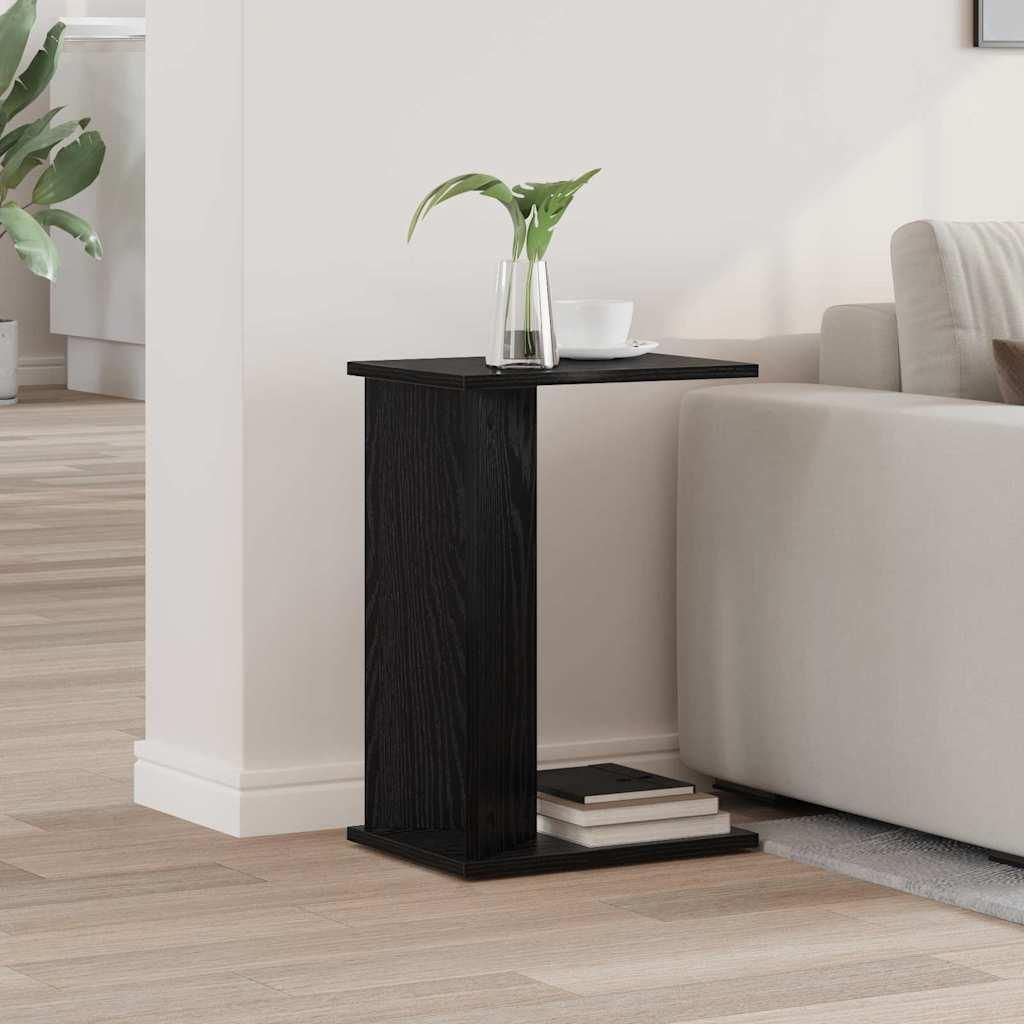 "Schlussverkauf" Wohnzimmer Beistelltisch - rechteckiger Kaffeetisch - Schwarz Eichen-Optik 35x25x50 cm C13776