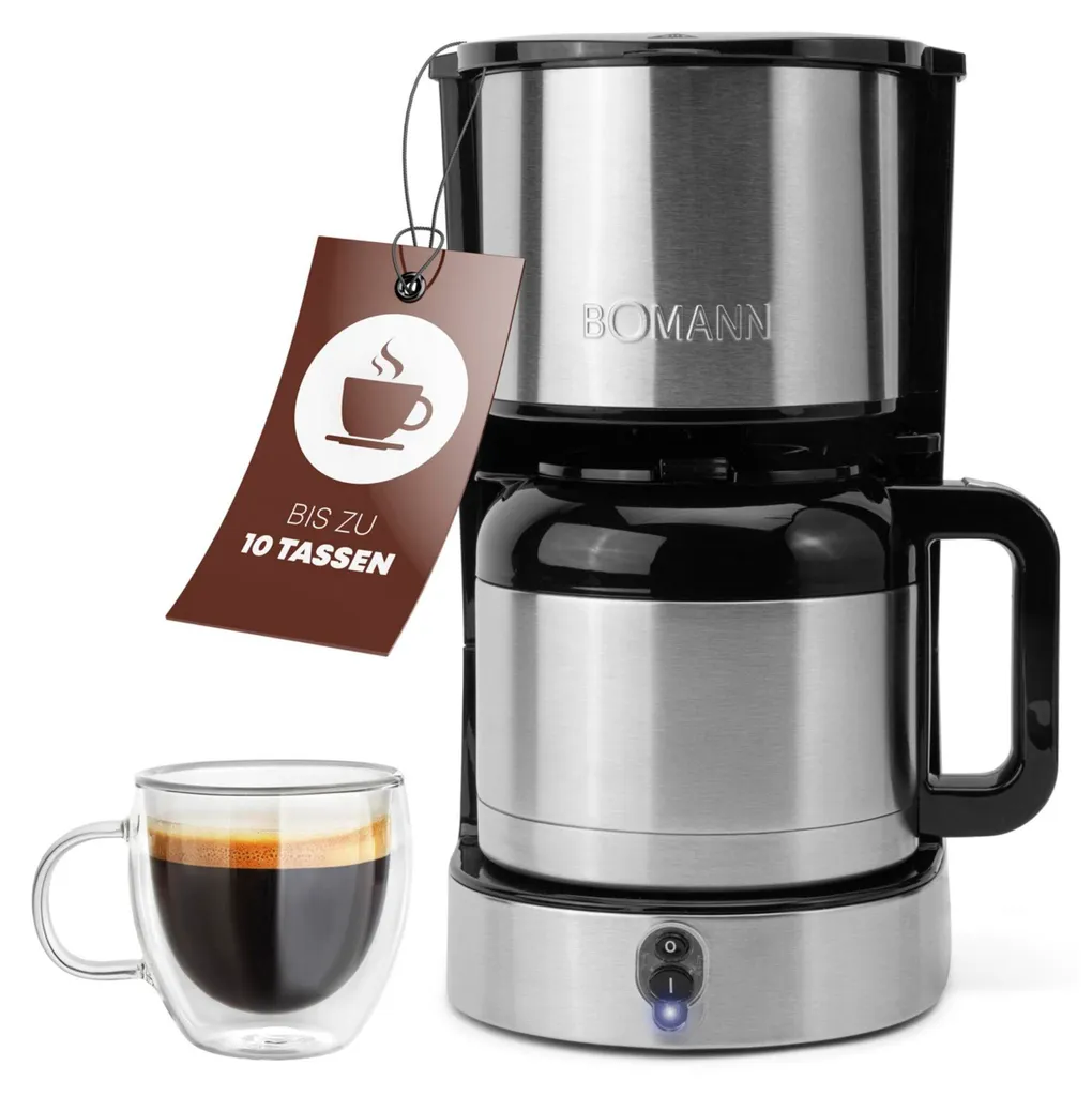 Fini le café froid avec la cafetière Bomann KA 6066 CB 10 tasses