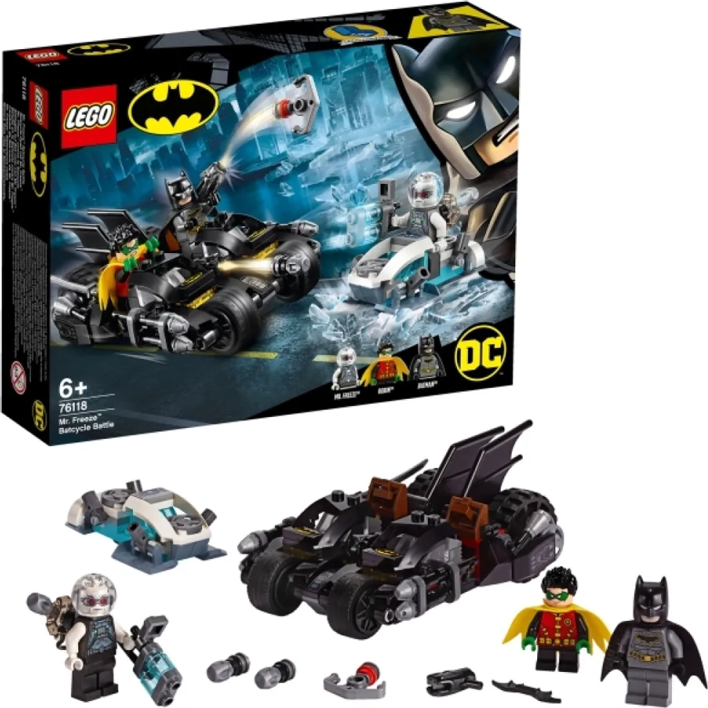 Jouet Batman LEGO 76118 Batcycle Duel pour enfants dès 6 ans DC