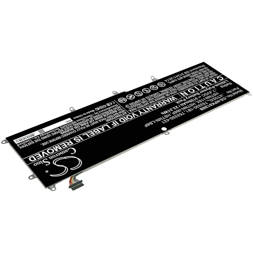 Batteria TECHTEK HP Pro X2 612 G1 per Power Keyboard HSTNN-IB6F - 2