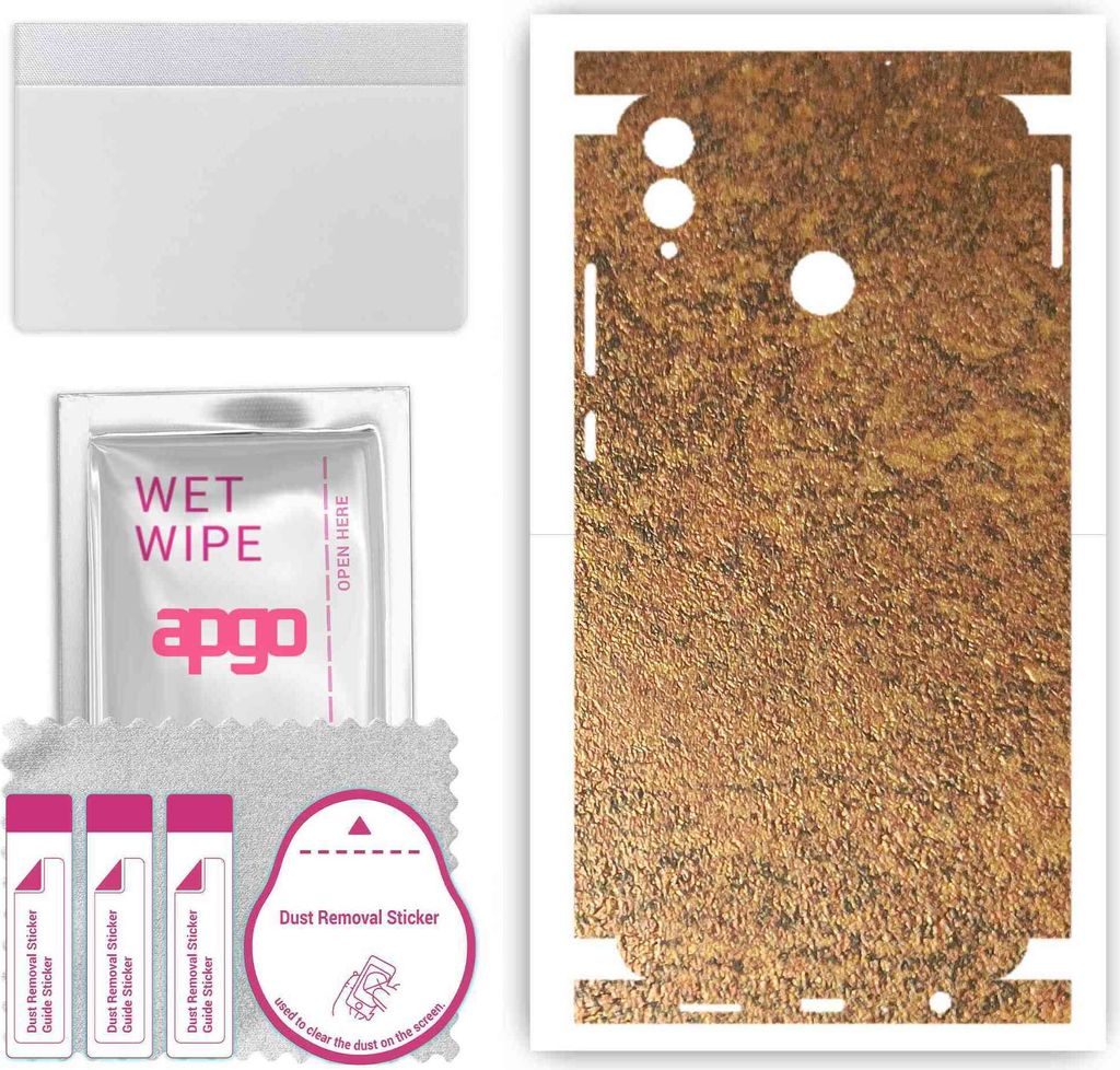 apgo Rückseite + Seiten Schutzfolie, Skin, kompatibel mit Honor 8X, Hinten Displayschutzfolie aus Vinylfolie, kratzfest, einfache Montage - Rostig...