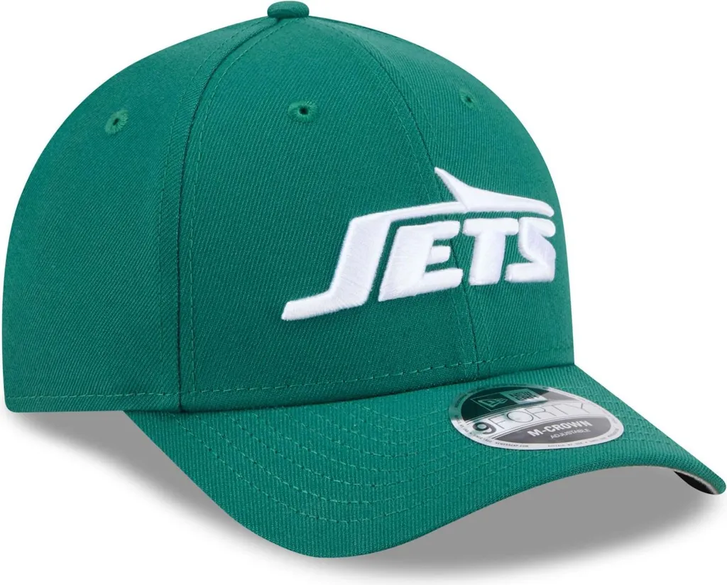 New Era 9Forty New York Jets Casquette Snapback Rétro en Coton Vert