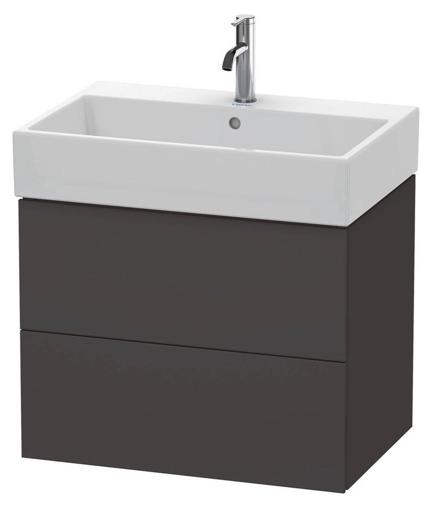 Duravit L-Cube Waschtischunterbau wandhängend, 2 Schubkästen, 684x544x459mm, LC627608080
