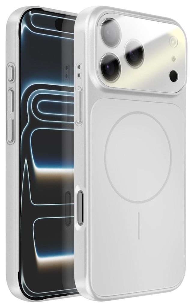 Avizar, MagSafe harte Schutzhülle mit Kamera-Schutzglas für iPhone 17 Pro, Silber