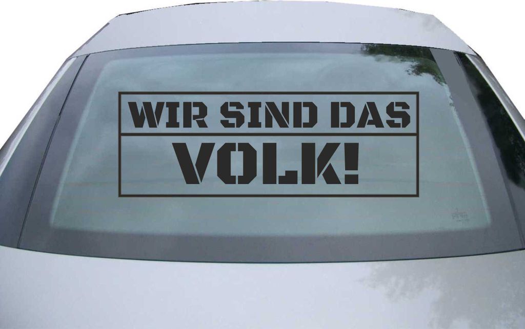 Indigos UG - Aufkleber Heckscheibe & Motorklappe DE6908 - schwarz - 600x210 mm - Wir sind das volk! - Auto Scheiben Fenster Heckklappe Tuning Racin...
