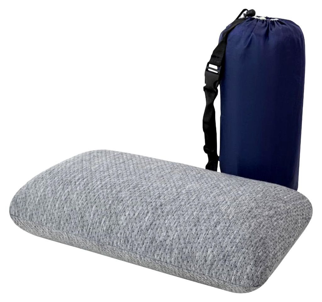 Reisekissen Memory Foam, Reisekopfkissen, Camping Kissen mit Packsack, Ideal für Auto, Flugzeug und Rucksackreisen, Kleines Kissen 42x24x12 cm, mi...