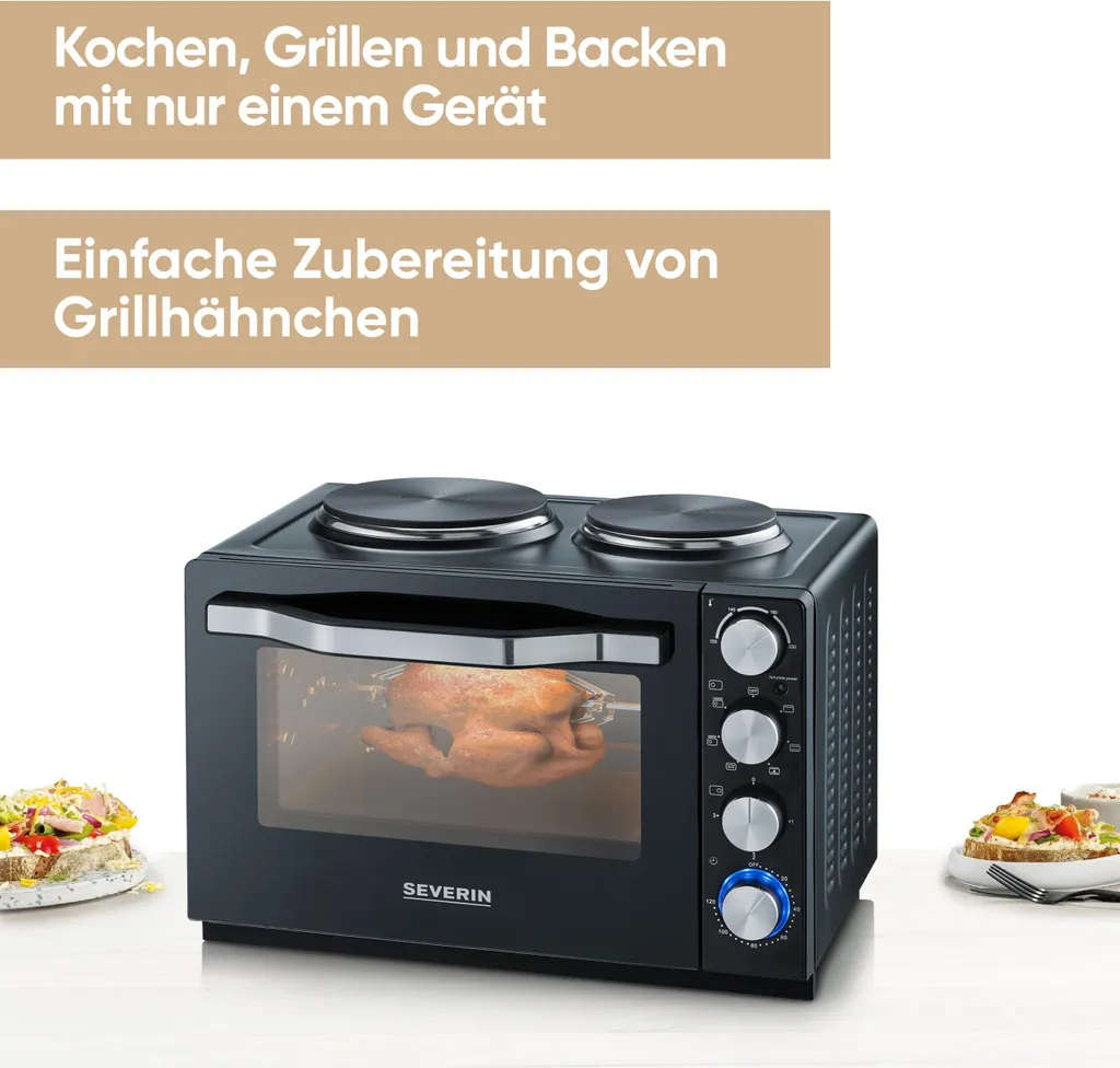 Four Severin TO 2074 à Chaleur Tournante et Plaques de Cuisson 30L - 9