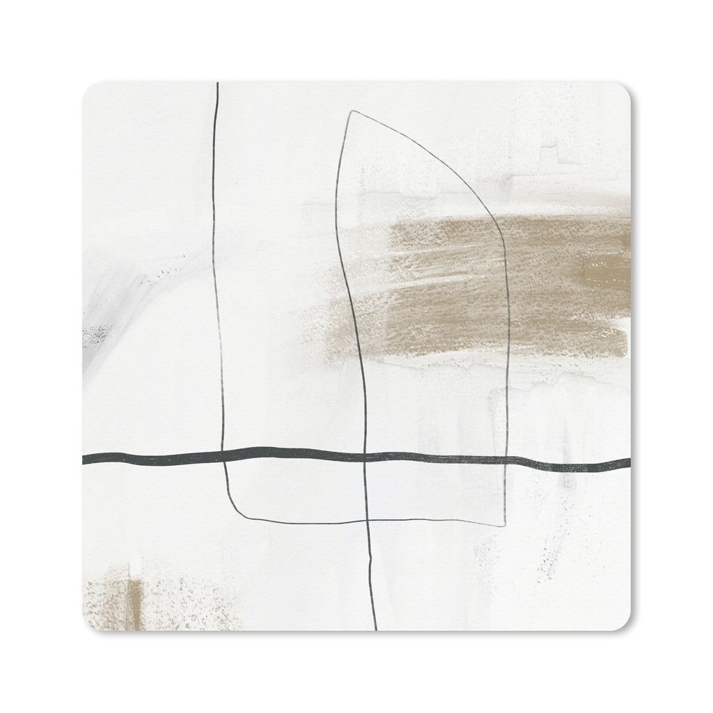 MuchoWow Mauspad Mousepad Kunst - Minimalismus - Abstrakt 20x20 cm - Mousepads - Maus Mat - Pad - Mausunterlage - Desk Mat - Bureauartikeln