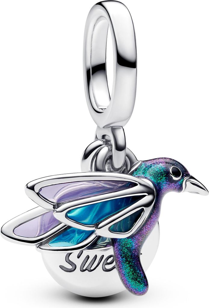 PANDORA Kolibri Charm-Anhänger, 925er Silber, Moments, Produktbild 