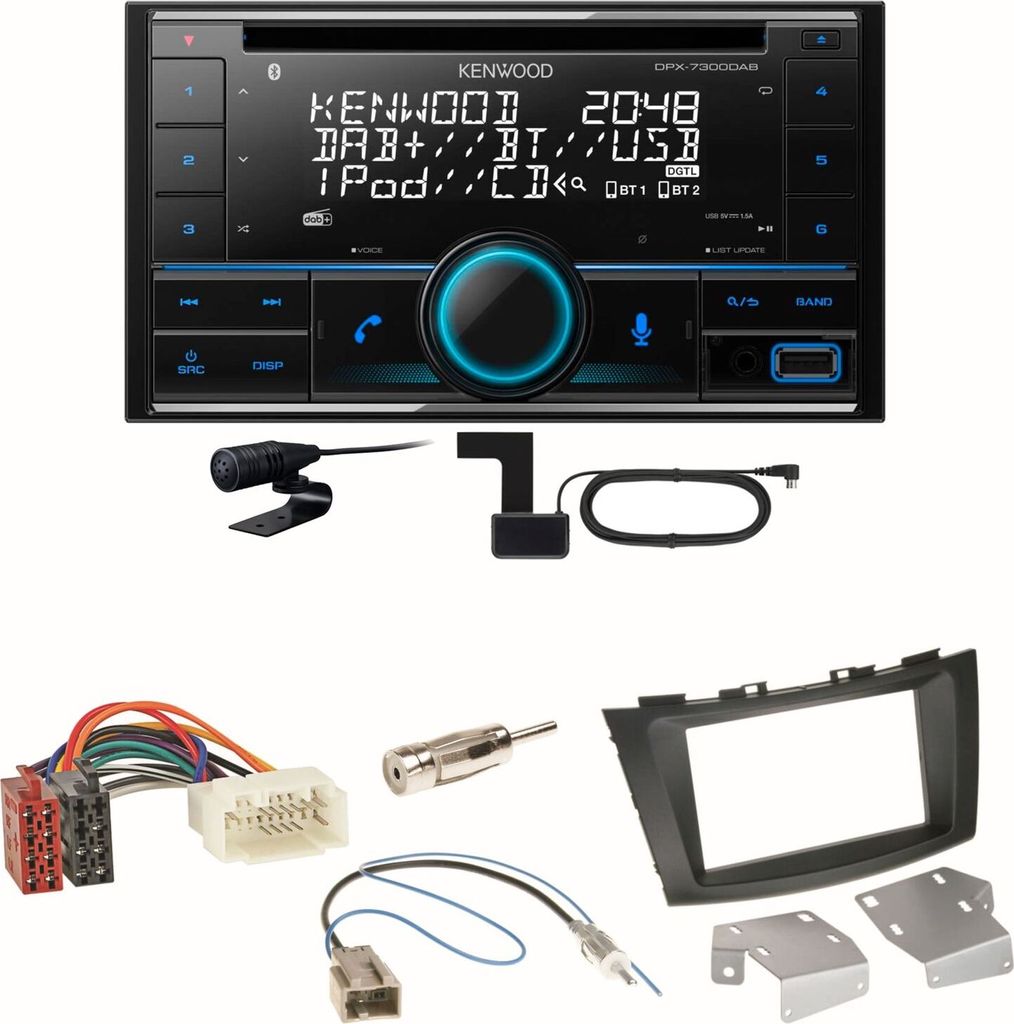 Kenwood DPX-7300DAB Bluetooth DAB Einbauset für Suzuki Produktbild 