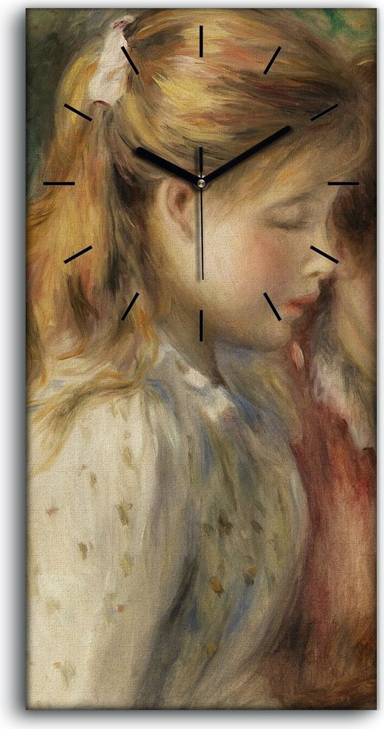 Wanduhr Uhr Wandbild Leinwand 30x60 Malerei Frauen Mädchen Bäume Kunst - schwarze Hände