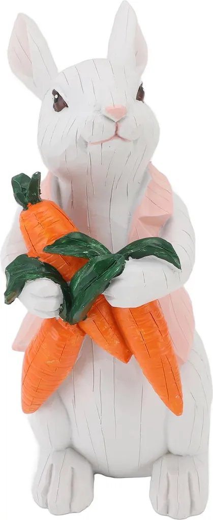 Statue de Lapin Décorative en Résine Style Ancien pour Fêtes de Pâques