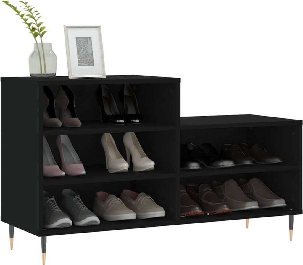 "SALE 2026"Schuhregale - Schwarz Schuhregal Schwarz 102x36x60cm Holzwerkstoff Stabli Möbel5838720