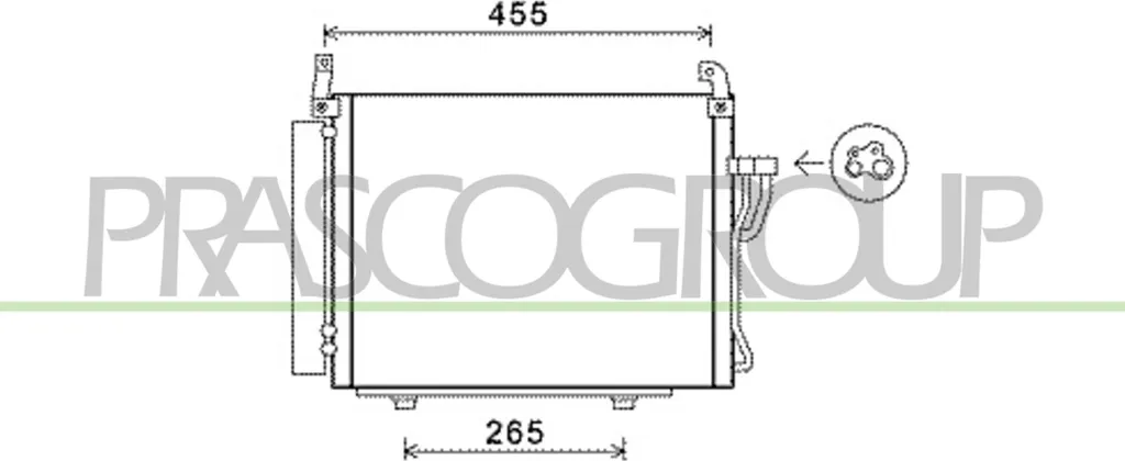 Condenseur de clim PRASCO HN002C002 pour Hyundai i10 avec sécheur