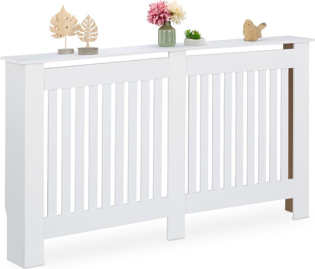 Relaxdays Heizkörperverkleidung Landhausstil, HBT 83x152x19 Produktbild 