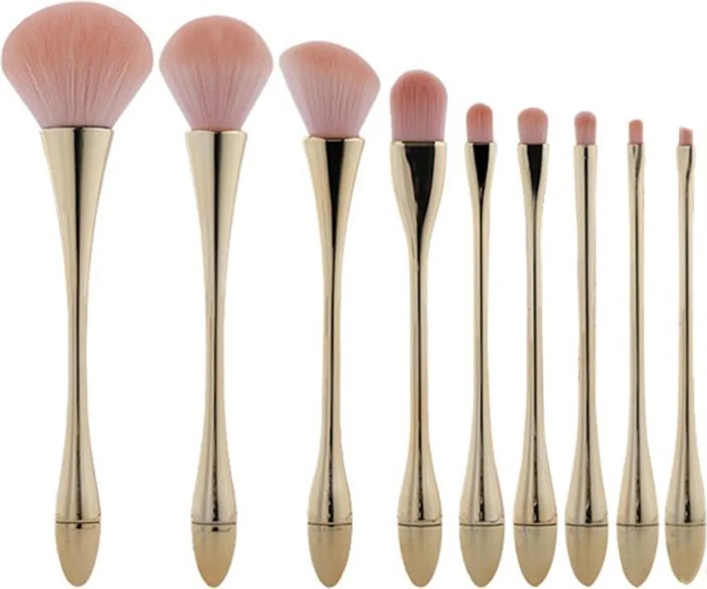 Set Professionale Pennelli Trucco INF - 10 Pezzi - Performance Oro