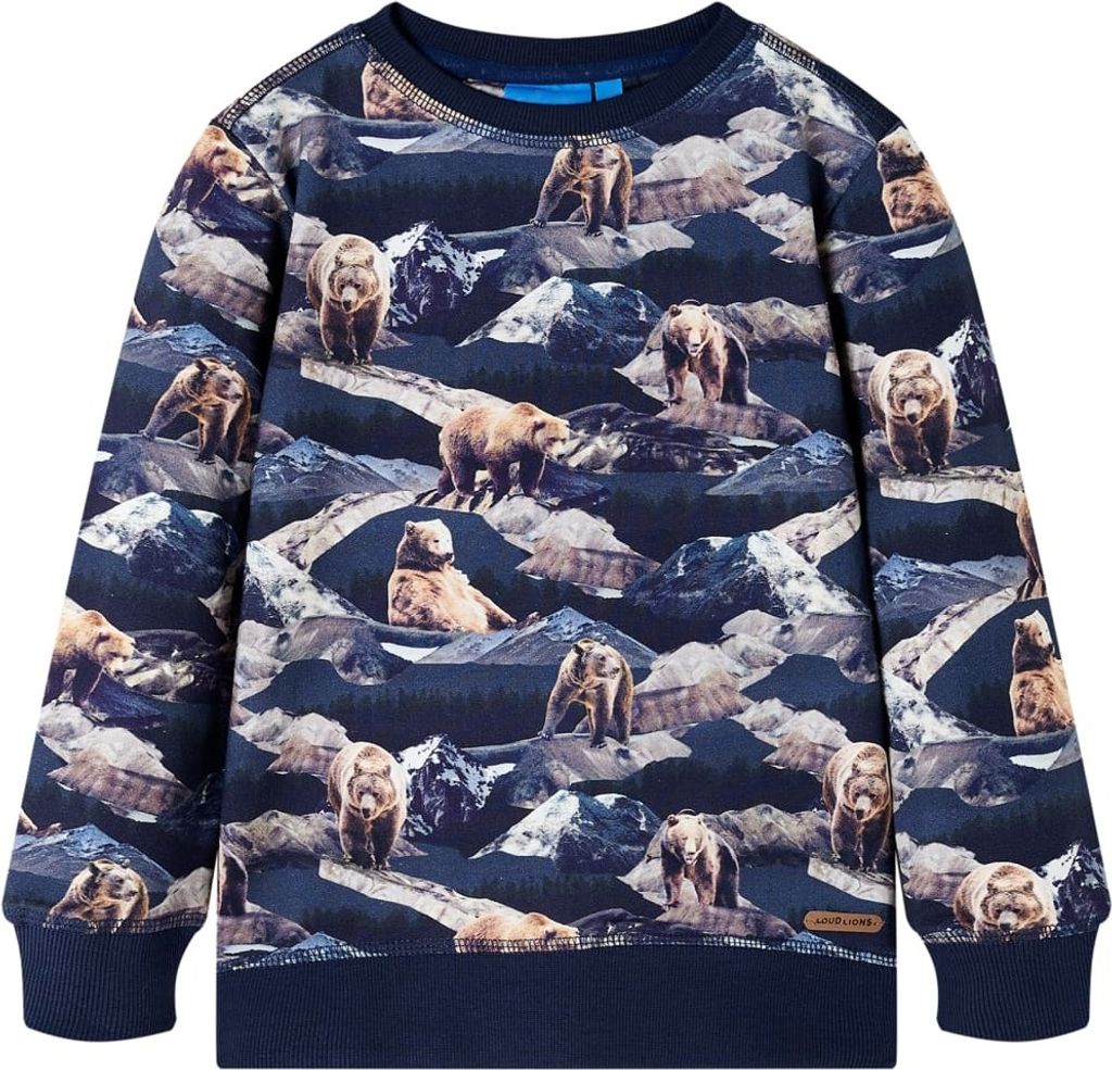 Kinder-Sweatshirt Marineblau 116