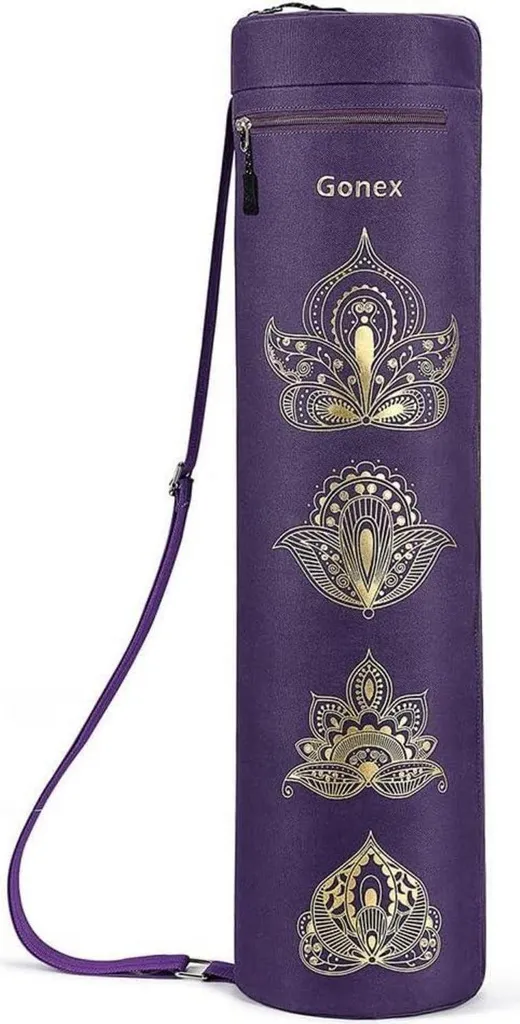 Housse de Tapis de Yoga Violette Imperméable - Sac Bandoulière Paisley