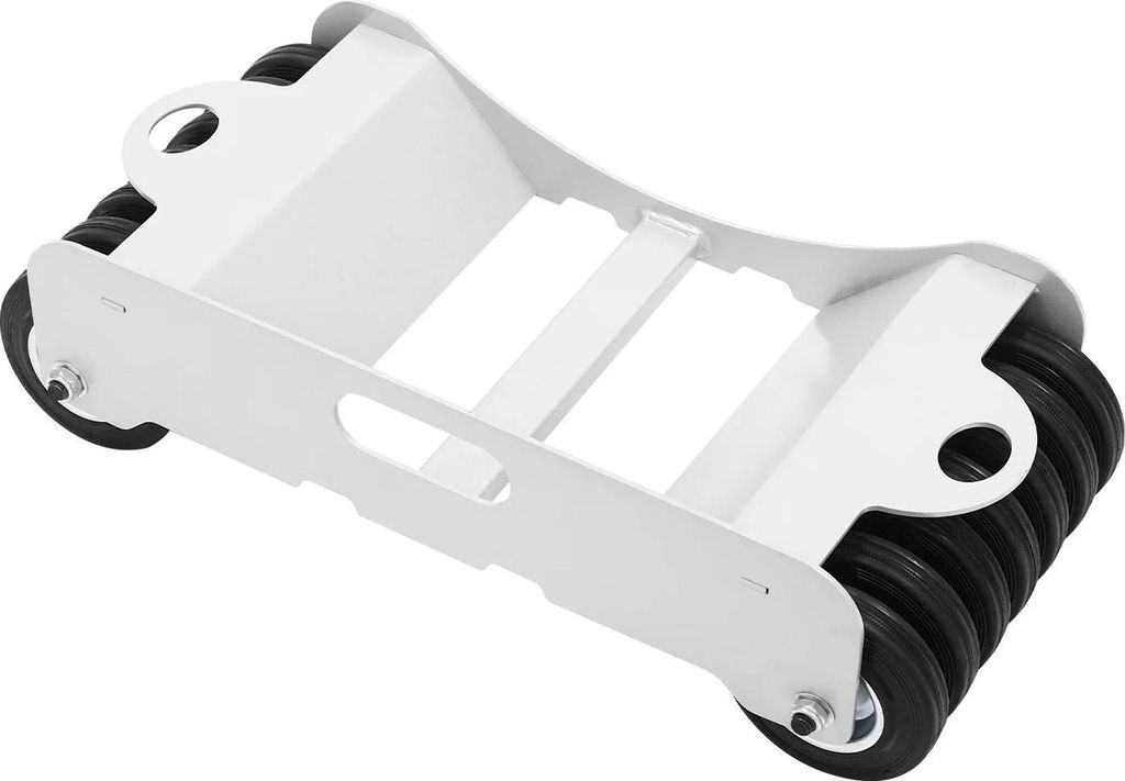 Auto Rangierhilfe Reifen-Dolly - Reifen-Skate - 14 Feste Rollen - Tragkraft 2041 kg - Stahl 4 mm - Spritzlackiert - Ohne Bremse - Silber
