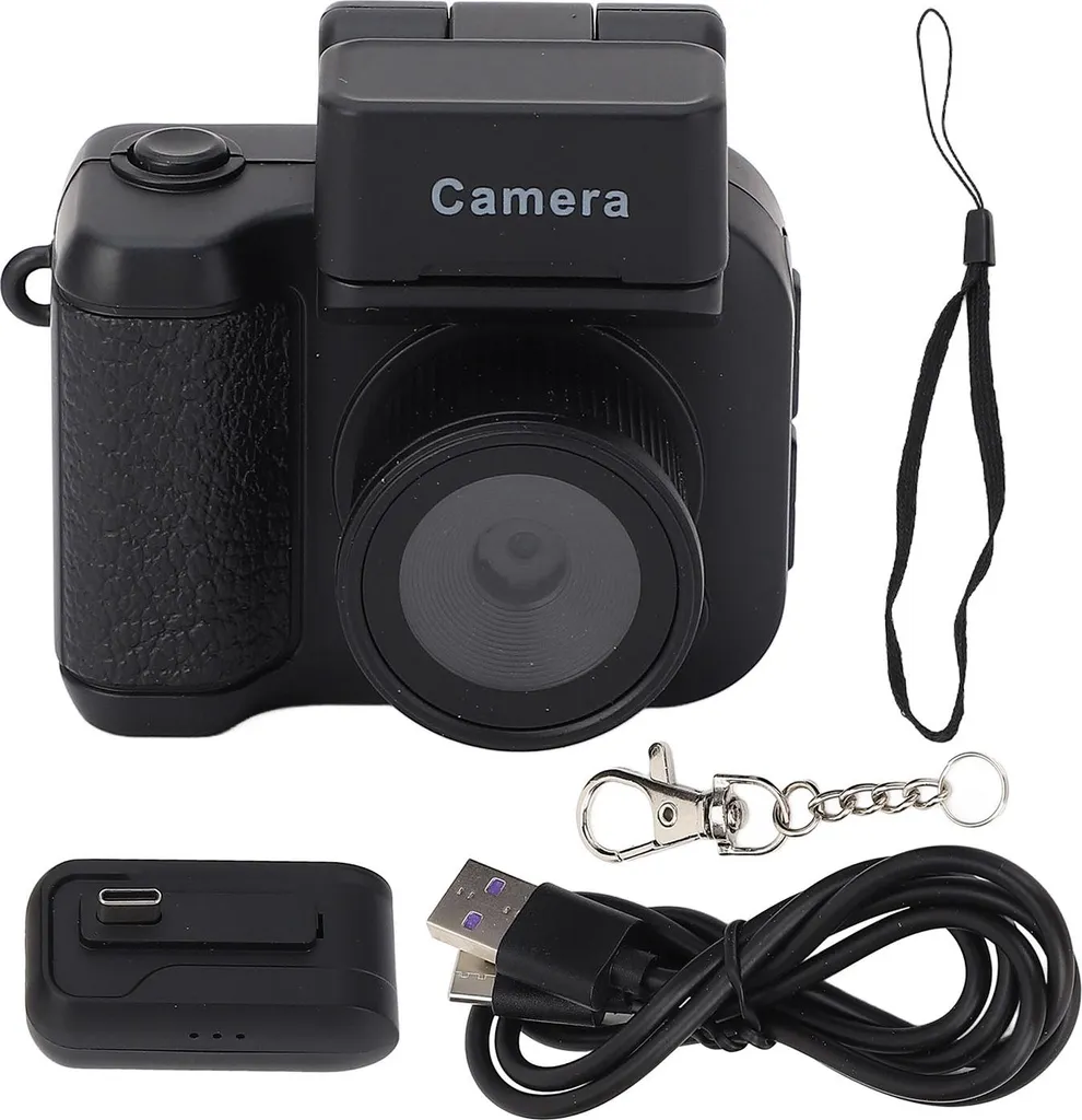 Appareil photo 1080P avec flash LED puissant et écran LCD couleur HD