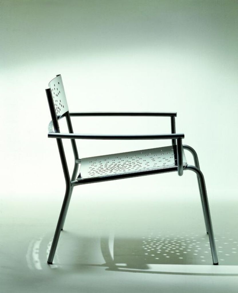 Tempesta hochwertiger Indoor Sessel aus Edelstahl 1.4016 verchromt