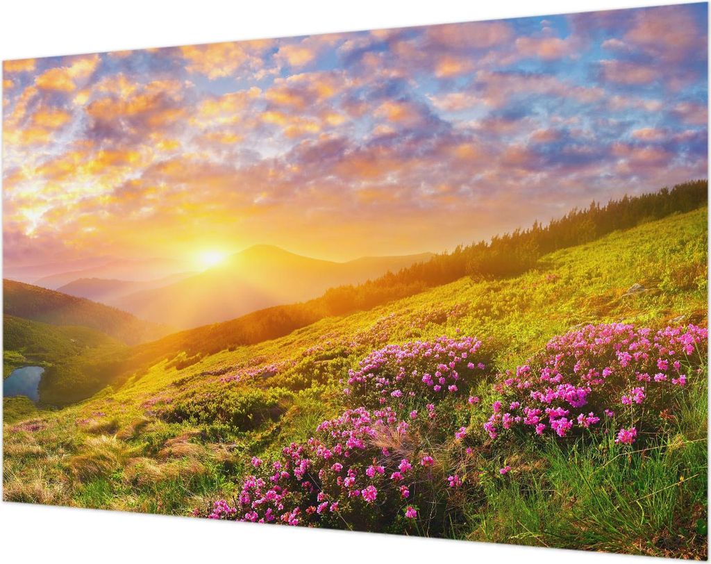 Wandtapete - Dekorative Tapete für Wohnzimmer- Tapetenfolie für Wanddekoration - 104x70 cm - Bergwesten