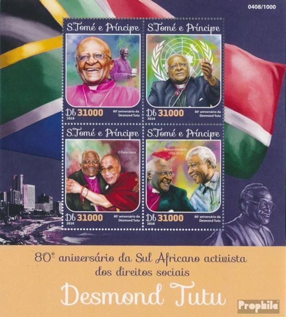 Briefmarken Sao Tome e Principe 2016 Mi 6556-6559 Produktbild 