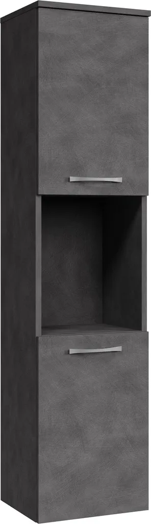 Armadietto Bagno Montreal 30x30x131 cm Grigio Scuro | Mobile Alto Slim