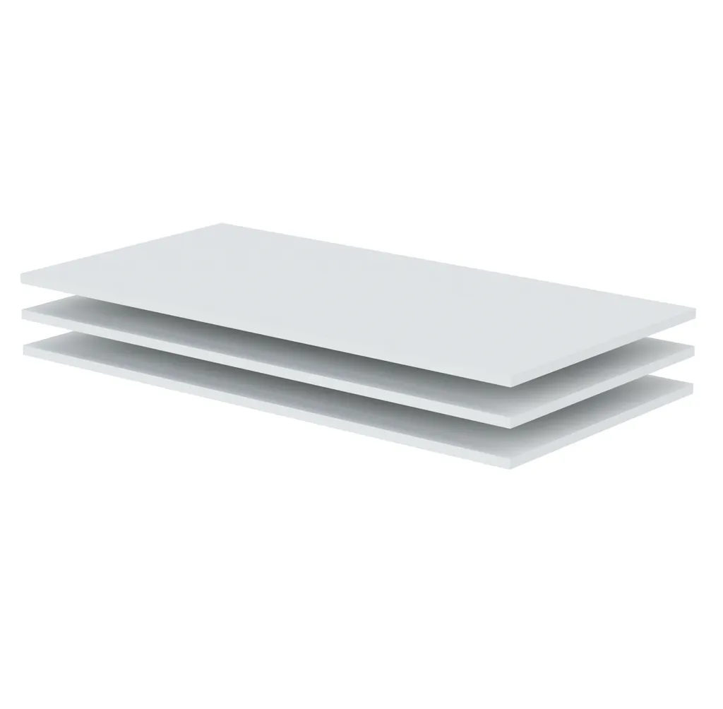Set di 3x scaffali per armadio 200 cm RANDLER - bianco